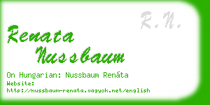 renata nussbaum business card